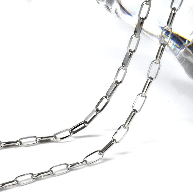 受注生産】Pt850 2.2mm幅 50cm ミラーノ22 4g前後 プラチナ