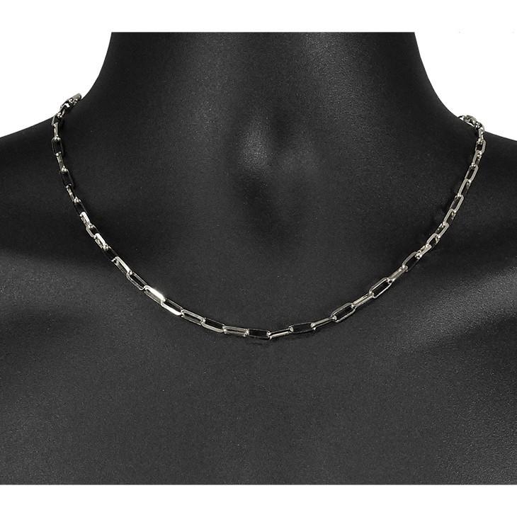 受注生産】Pt850 4mm幅 55cm MVロング40 21g前後 プラチナ ネックレス