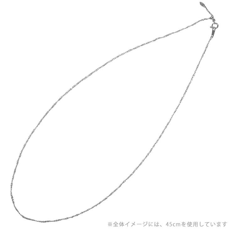Pt850 1.0mm幅 50cm スクリューあずき10 プラチナ ネックレスチェーン 2g前後 スライドアジャスター付き ツイスト アズキチェーン 小豆の画像