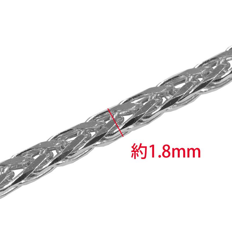 Pt850 1.8mm幅 45cm スネーク18 7g前後 プラチナ ネックレスチェーン ネックレスチェーンのみ 新品  日本製 送料無料 ori24の画像