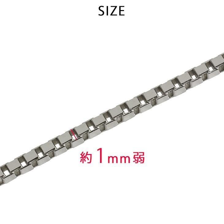 Pt850 1.0mm弱幅 60cm ベネチアン10 5g前後 プラチナ ベネチアンチェーン ネックレスチェーン スライドアジャスター付 送料無料の画像