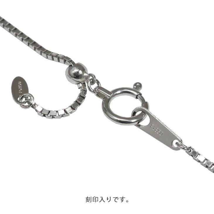 Pt850 1.0mm幅 55cm ベネチアン10 4g前後 プラチナ ネックレスチェーン スライドアジャスター付 ベネチアンチェーン 送料無料の画像