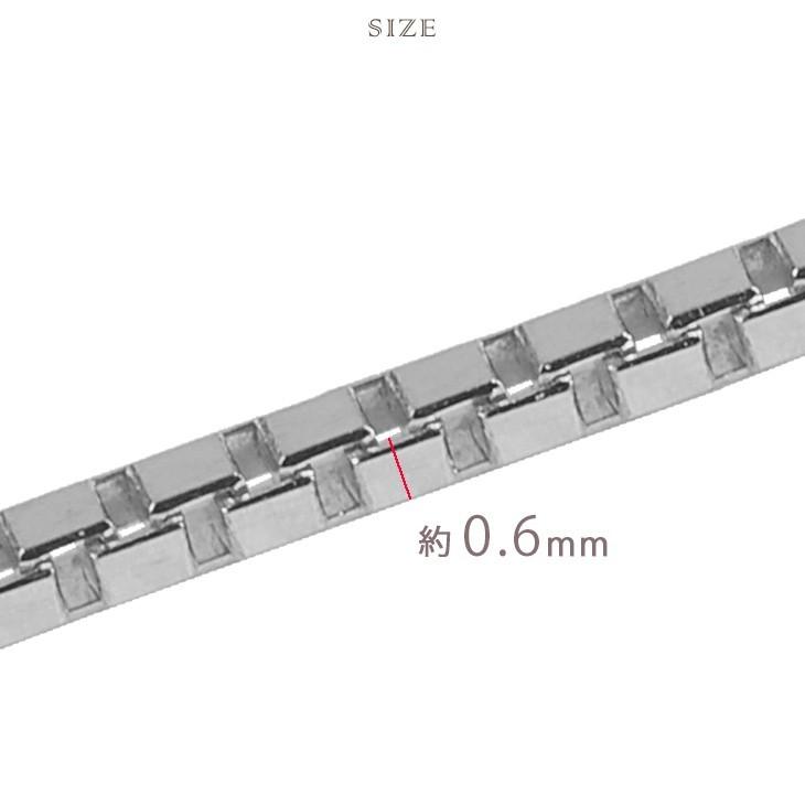 Pt850 0.6mm幅 40cm ベネチアン6 1.3g前後 プラチナ ネックレス