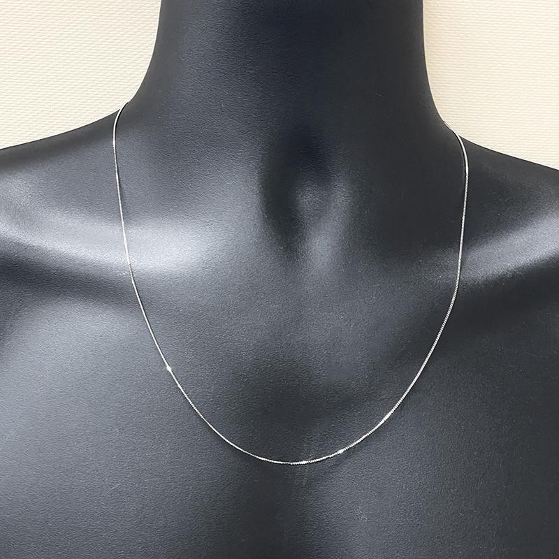 Pt850 ベネチアン7 55cm スライドピン ベネチアンチェーン ネックレス