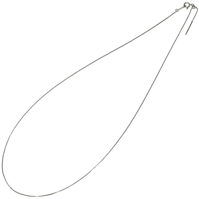 Pt850 ベネチアン7 60cm スライドピン ベネチアンチェーン ネックレス 0.7mm幅 スライドアジャスター プラチナ ジェンダーレス 送料無料