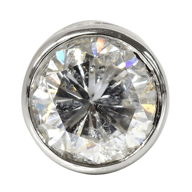 Pt900 1ct ダイヤピアス 片耳 1粒ダイヤモンド メンズ 1.073ct H I1