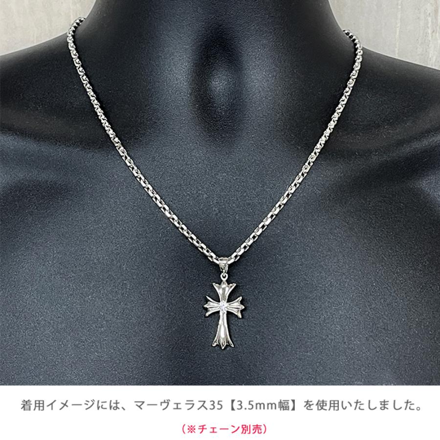 Pt900 1Pクロス30 三角バチカン ペンダントトップ ダイヤモンド 0.219
