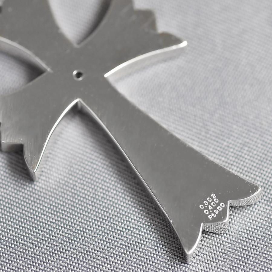 Pt900 クロス35 三角バチカン プラチナ ペンダントトップ ダイヤモンド