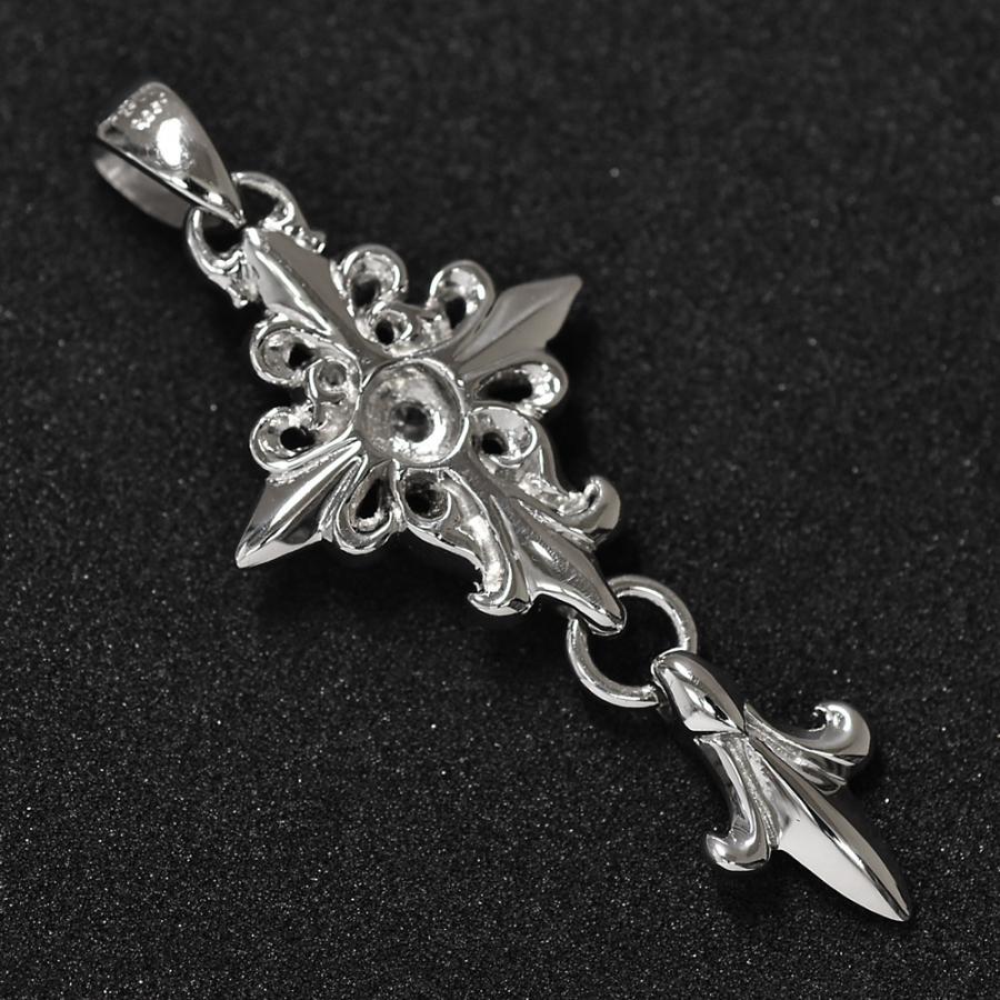 Pt900 百合の紋章クロス43 プラチナ ペンダントトップ