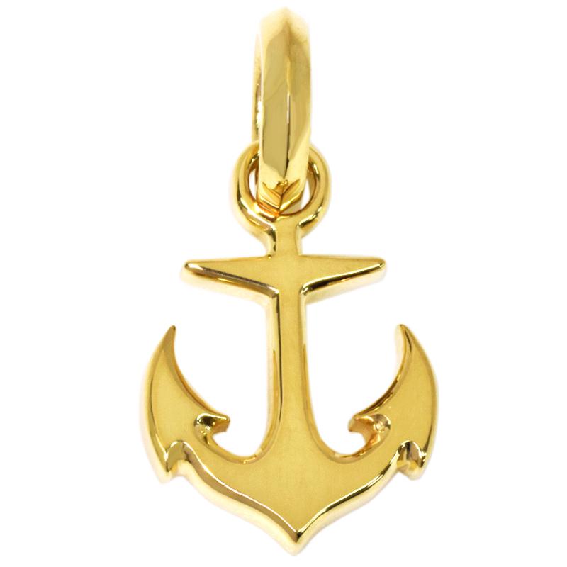 K18 アンカー19 18金 18K シンプル 錨 アンカー イカリ トップ  無垢 ゴールド ジェンダーフリー 18金 ゴールド 喜平用 メンズ ネックレス |  | 02
