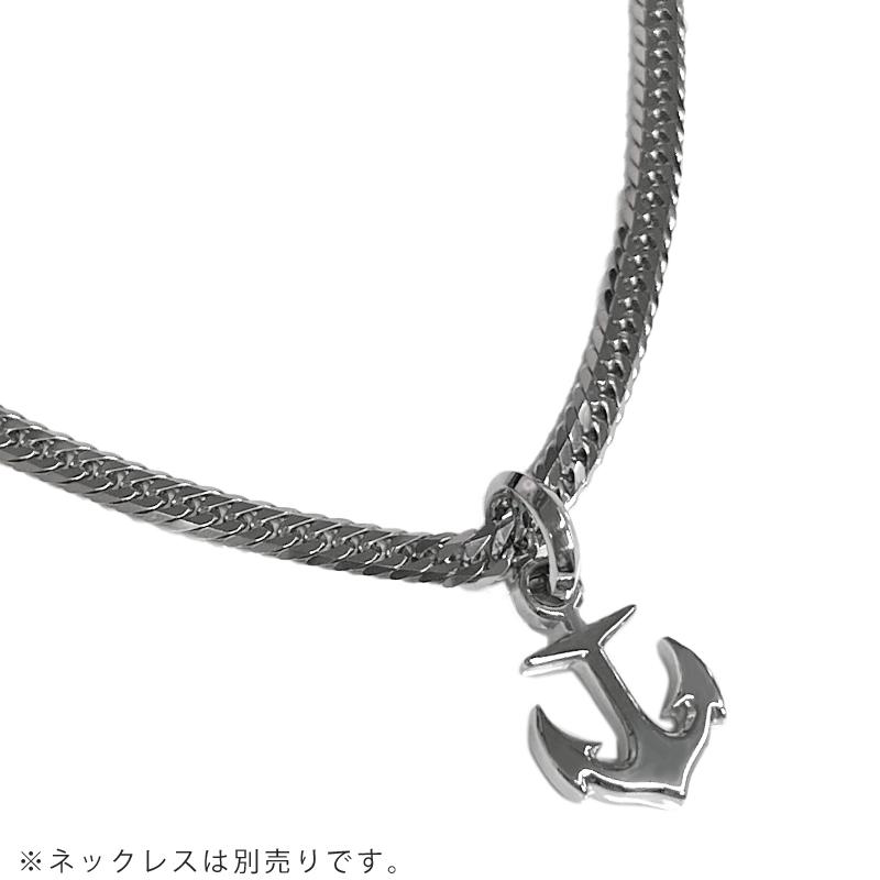Pt900 アンカー19 プラチナ シンプル 錨 アンカー イカリ トップ ヘッド  無垢 ジェンダーフリー 喜平用 メンズ ネックレスの画像