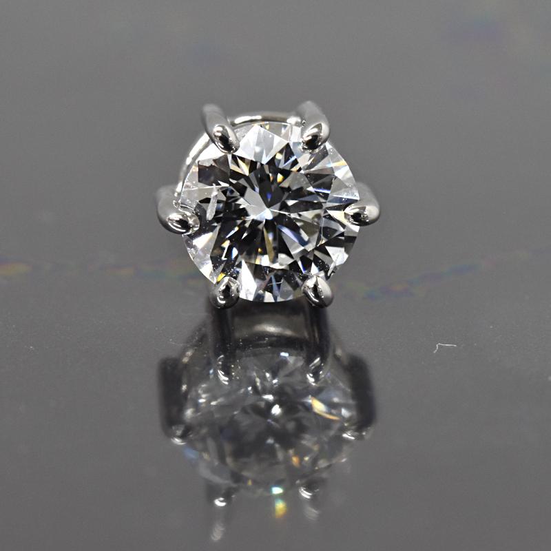 片耳　PTダイヤピアス1.0ctUP Pt900 0.5ct ダイヤピアス 片耳 プラチナ 1粒ダイヤモンド