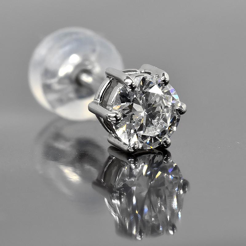 k*i様 本物保証‼︎ Pt900 プラチナ 天然ダイヤモンド0.5ct 片耳ピ PT 900 天然 ダイヤモンドピアス 0.50ct 片耳用 一粒 【輝き厳選保証