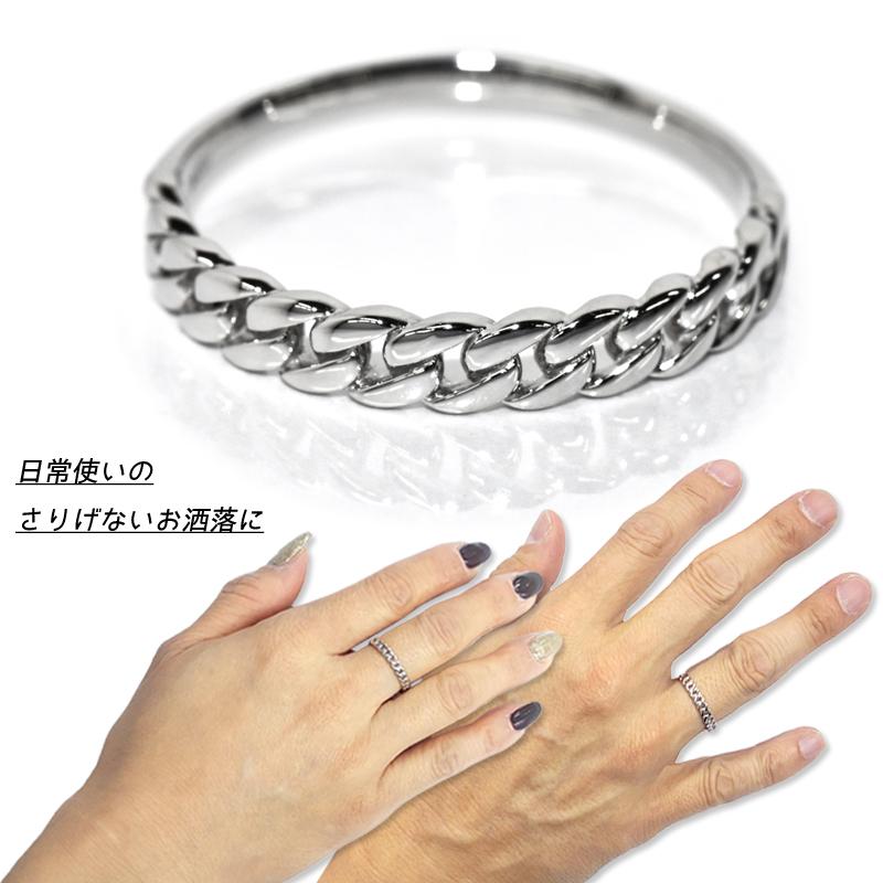 Pt900 喜平チェーンリング 3.3mm幅 15号 甲丸リング ベルトリング  プラチナ レディース メンズ 喜平リング 新品の画像