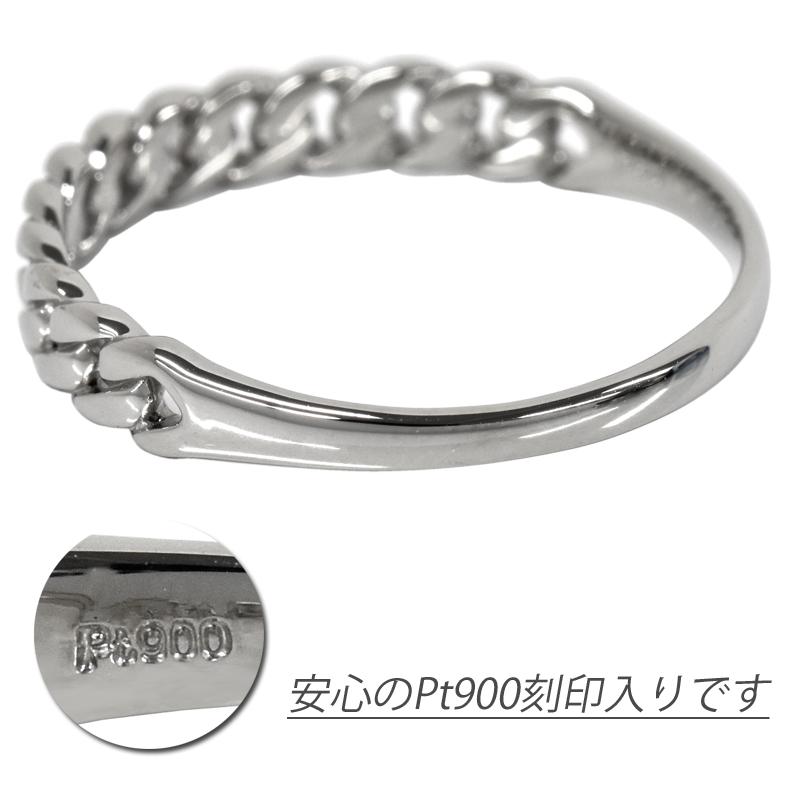 Pt900 喜平チェーンリング 3.3mm幅 15号 甲丸リング ベルトリング  プラチナ レディース メンズ 喜平リング 新品の画像