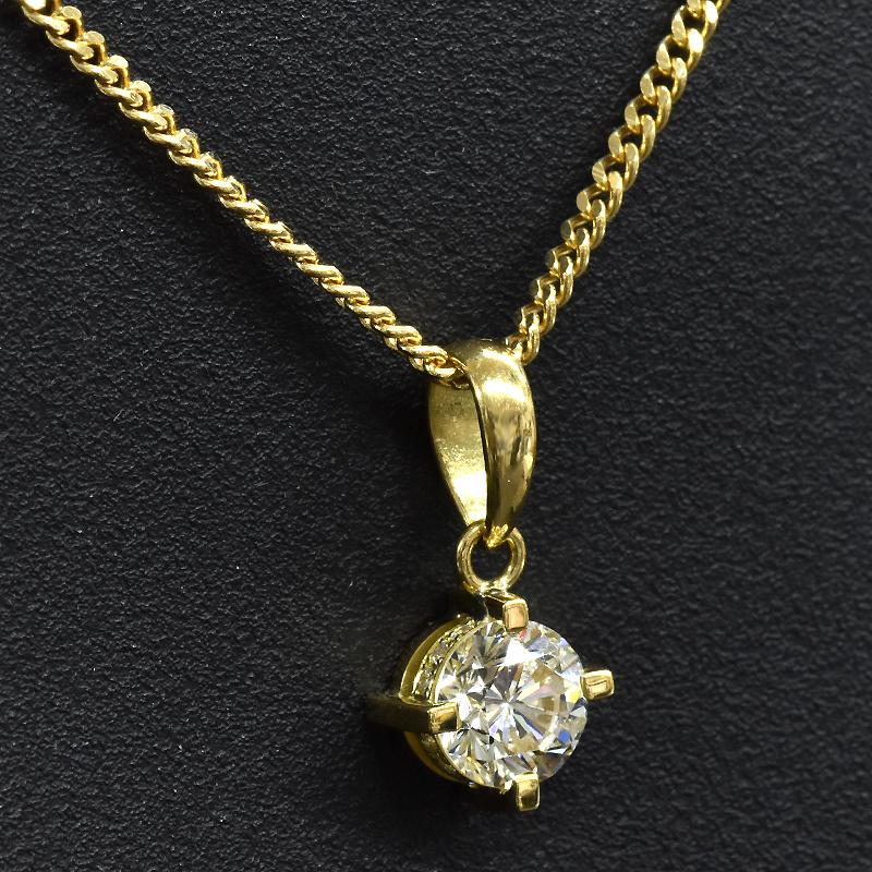 K18 メンズ 4本爪 ダイヤモンド ペンダントトップ 1.030ct K SI2 GOOD