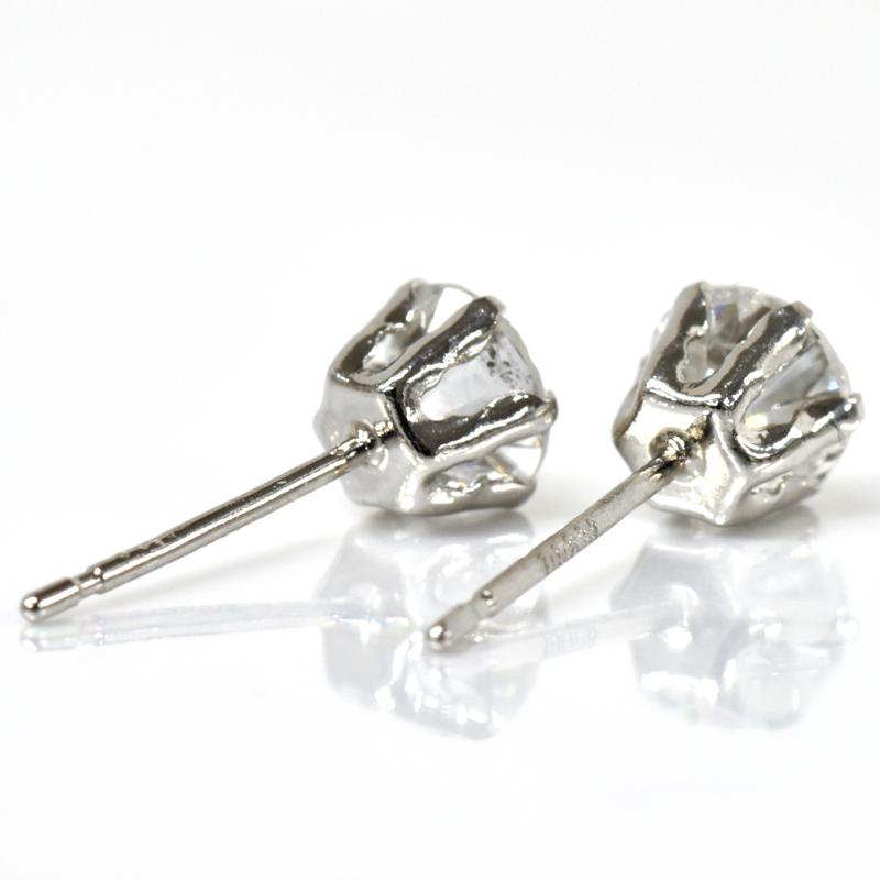 Pt900 合計1.0ct ダイヤピアス 両耳セット プラチナ 1粒