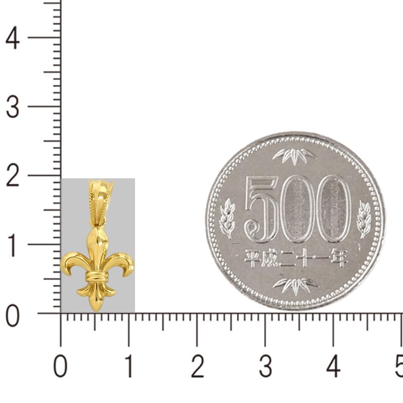 K18 百合の紋章12 ペンダントトップ 18金 イエローゴールド 小さめ 小ぶり 軽量 無垢 メンズ ori24 |  | 05