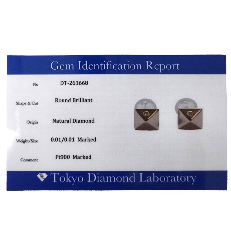 Pt900 ダイヤ スタッズ5 ピアス 両耳 ペア ダイヤモンド プラチナ メンズ レディース ジュエリー ダイアモンド |  | 05