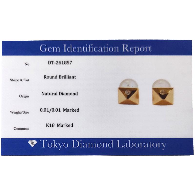 K18 ダイヤ スタッズ5 ピアス 両耳 ダイヤモンド イエローゴールド 18金 YG メンズ レディース  ジュエリー ダイアモンド |  | 05