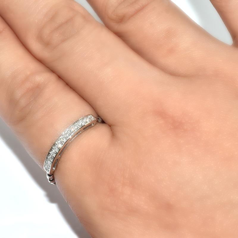 Pt950 ストレッチリング 伸縮 ミラーボール 0.15ct ダイヤモンドリング ハーフエタニティ フリーサイズ プラチナ 刻印入り 新品の画像