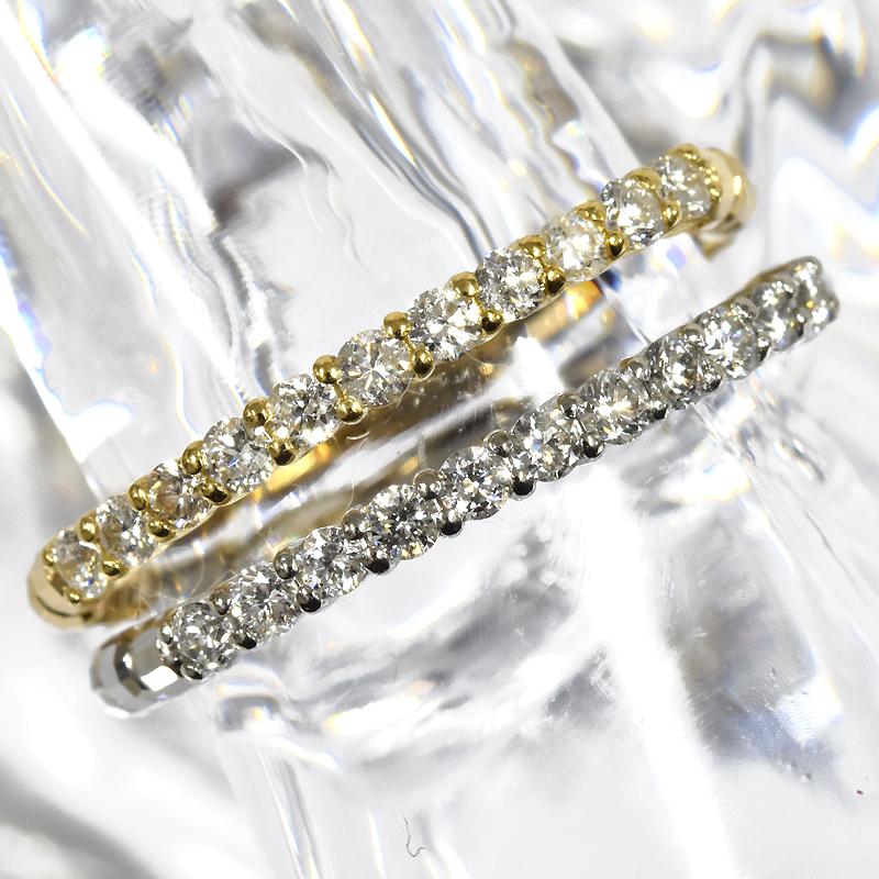 Pt950 ストレッチリング 伸縮 ミラーボール ダイヤモンドリング 0.2ct