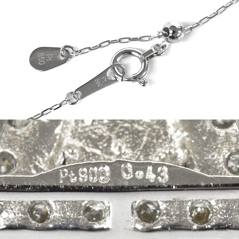Pt900 Pt850 クロス18 ダイヤモンドペンダントネックレス 0.43ct ネックレス クロス 十字架 ダイヤモンド メンズ ネックレス ori24の画像