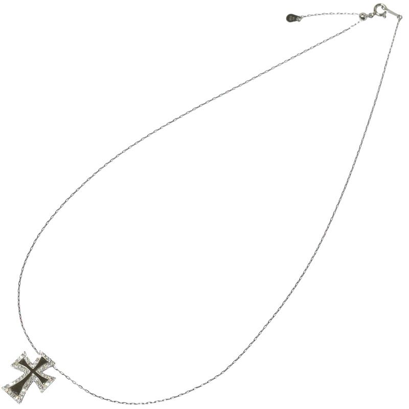 Pt900 Pt850 クロス18 ダイヤモンドペンダントネックレス 0.43ct ネックレス クロス 十字架 ダイヤモンド メンズ ネックレス ori24の画像