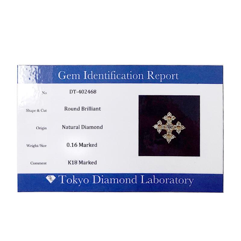 K18 0.16ct アイアンクロスダイヤピアス シングル 片耳 18金 ゴールド ダイヤモンド クロス 十字架 メンズ レディース ジュエリー |  | 06