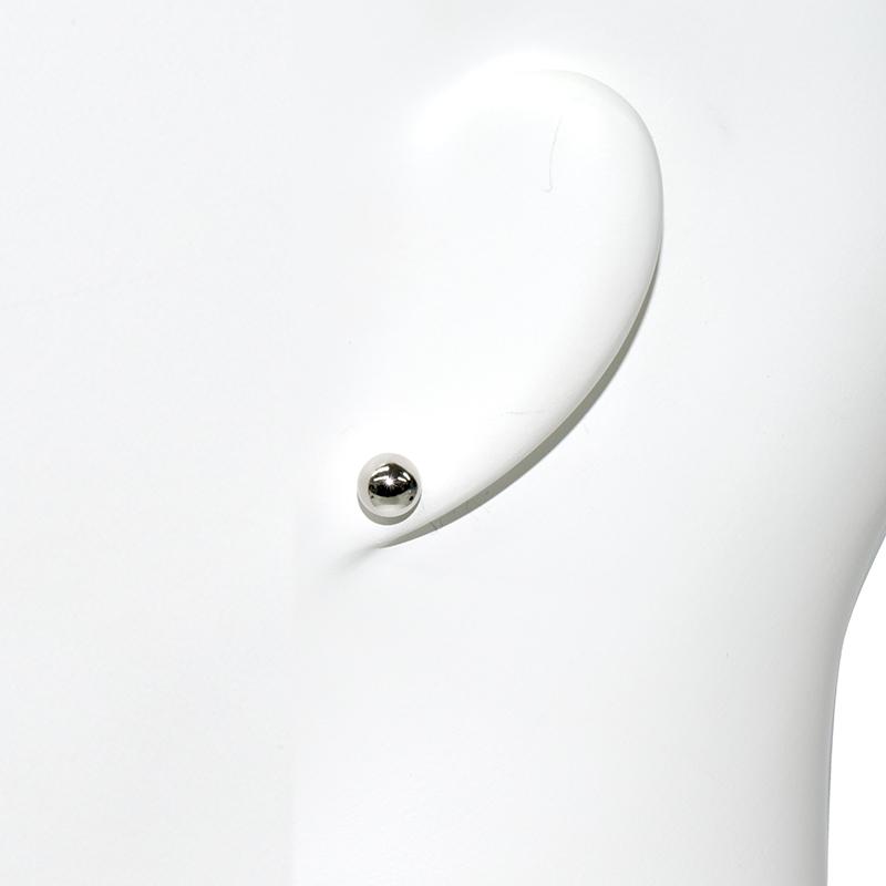 Pt900 シングル 片耳 1個 丸玉ピアス 7mm スタッドピアス プラチナ メンズ レディース ジュエリー 送料無料 |  | 01