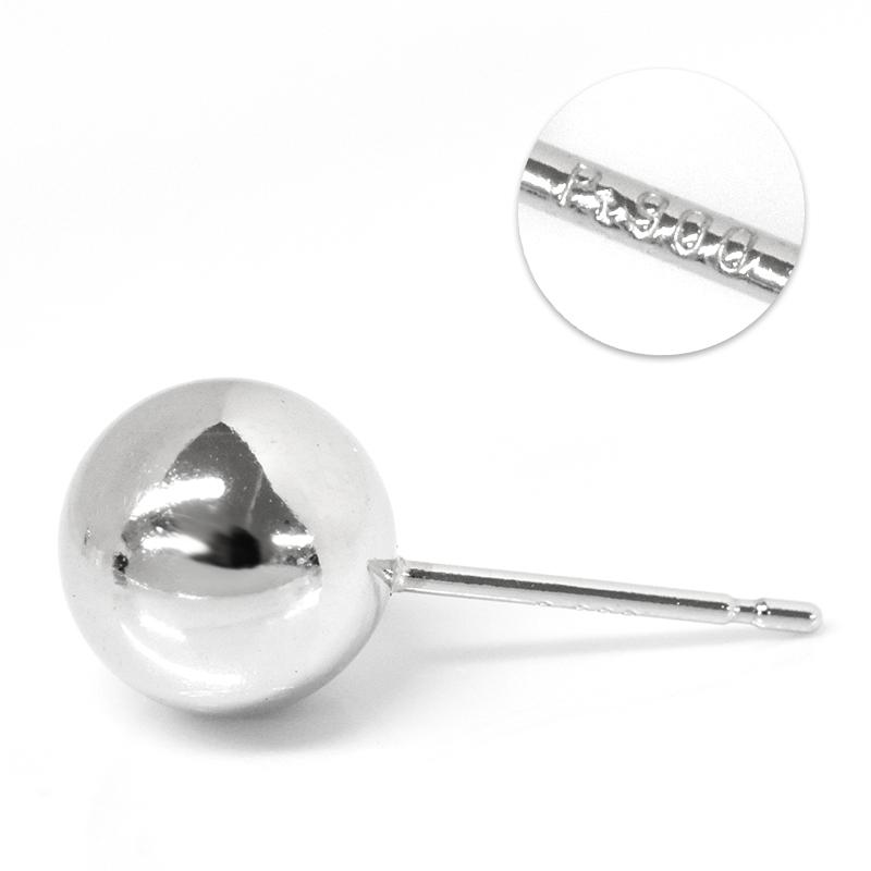 Pt900 シングル 片耳 1個 丸玉ピアス 7mm スタッドピアス プラチナ メンズ レディース ジュエリー 送料無料 |  | 04