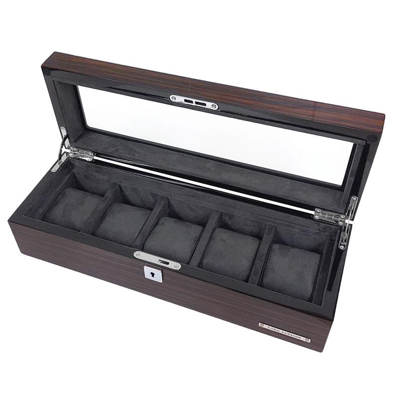 アウトレット！ユーロパッション FW-556EBA デカ厚時計が入る ウォッチ コレクション ボックス 5本収納 時計収納 メンズ 新品 送料無料 | ユーロパッション | 02