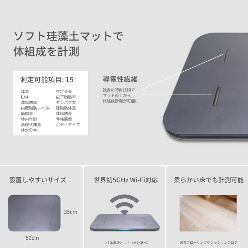 スマートバスマット Smart Bath Mat 体組成計 モデル バスマット