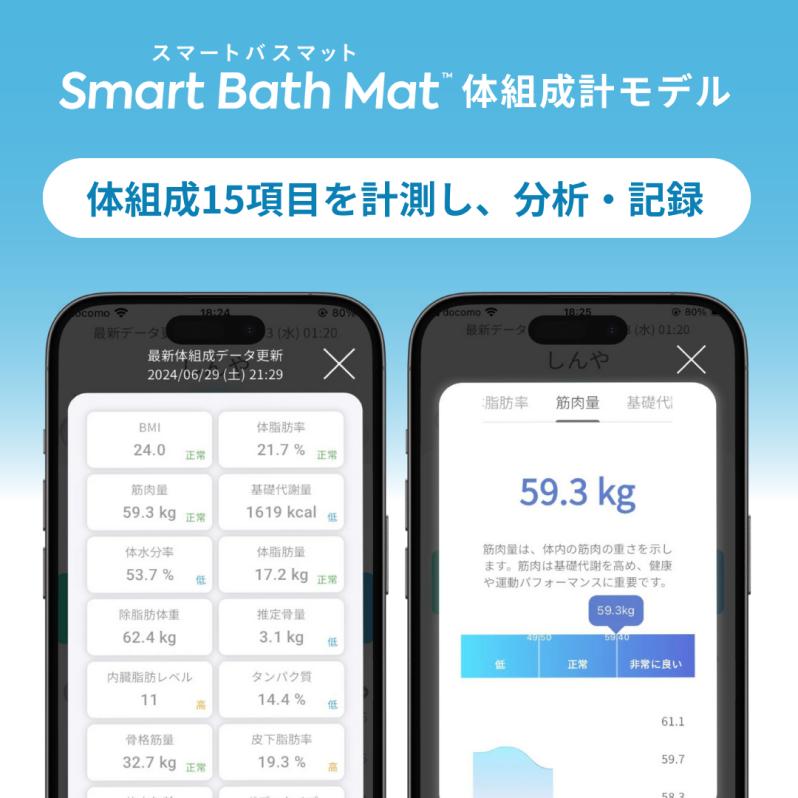 今だけ値下 スマートバスマット Smart Bath Mat 体組成計 2024 スマートバスマット Smart Bath Mat 体組成計 モデル バスマット