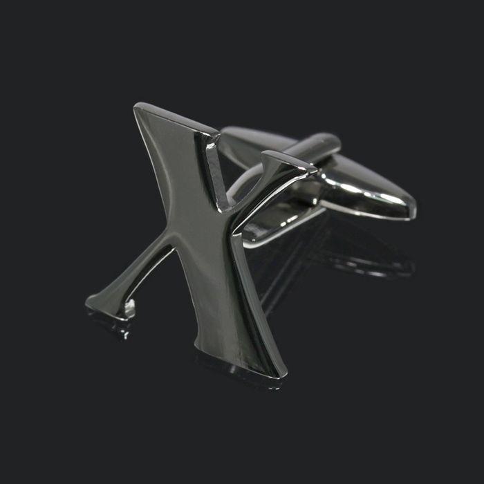 スマートビズ カフスボタン アルファベットX イニシャル 1個売り
