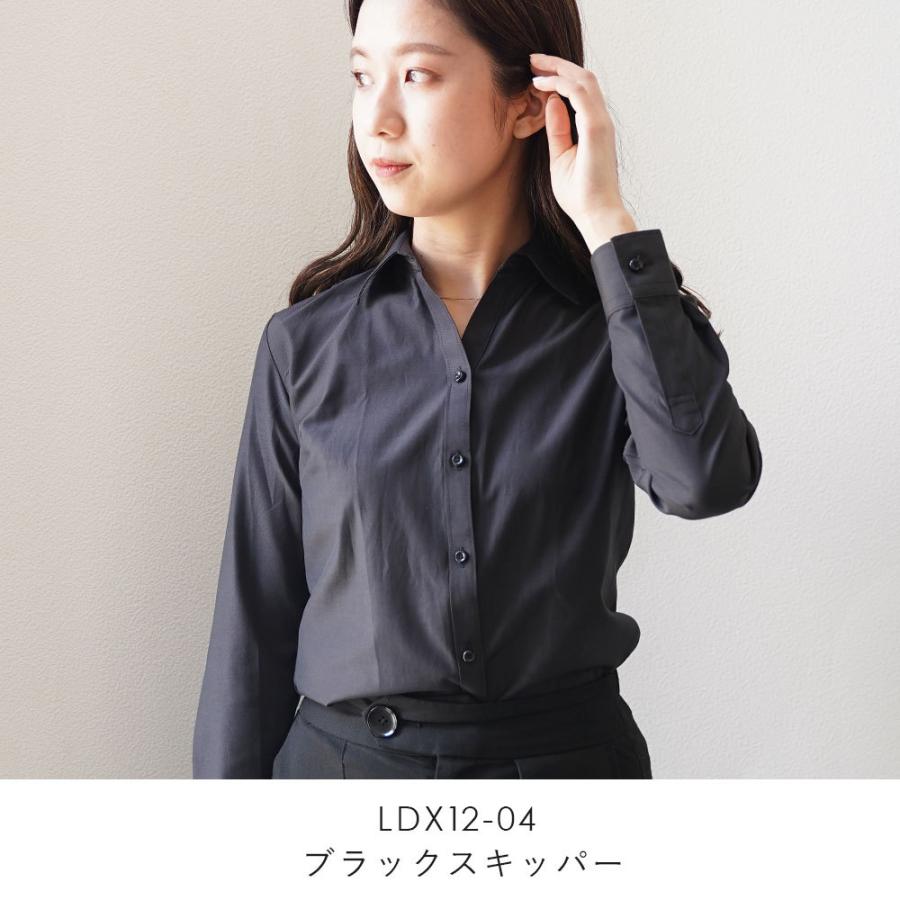 ワイシャツ レディース 長袖 ブラウス 事務服 オフィス 透けにくい レディースブラウス カッターシャツ 仕事 ビジネス 就活 白 ホワイト 黒 女性 M便 1 2 Item 016 スマートビズ 通販 Yahoo ショッピング