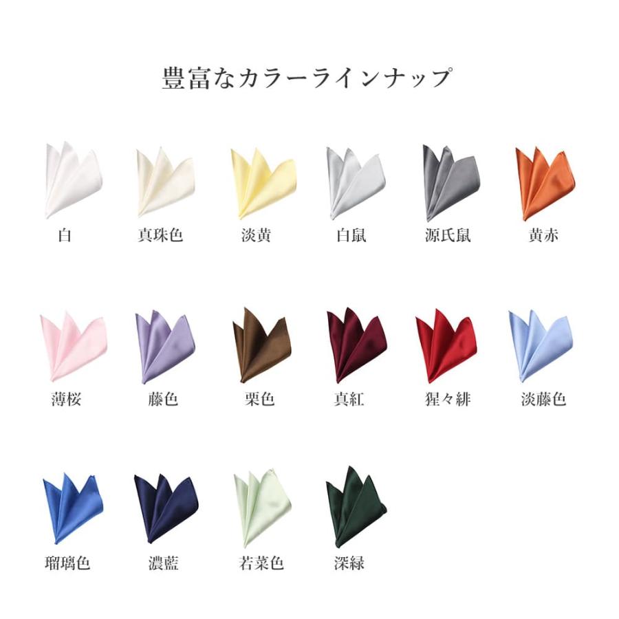 スマートビズ ポケットチーフ シルク100％ ふじやま織 日本製