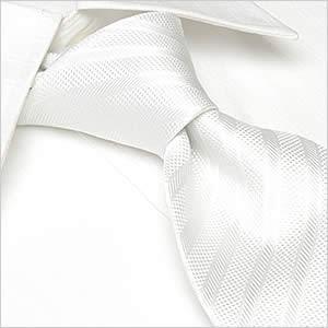 ネクタイ レギュラー幅 メンズ フォーマル 紳士用 ホワイト 白 ストライプ [M便 1/5]｜smartbiz
