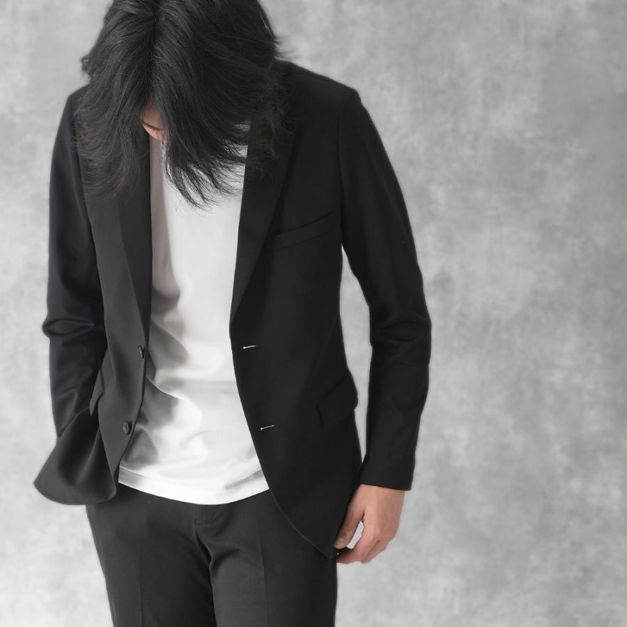 セットアップ メンズ Wewear スーツ ジャケット ストレッチ おしゃれ 上下セット 紳士用 ビジネス 洗える ファスナーなし サスティナブル ブラック ネイビーの画像