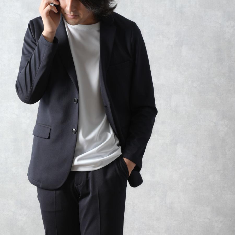 セットアップ メンズ Wewear スーツ ジャケット ストレッチ おしゃれ 上下セット 紳士用 ビジネス 洗える ファスナーなし サスティナブル ブラック ネイビーの画像