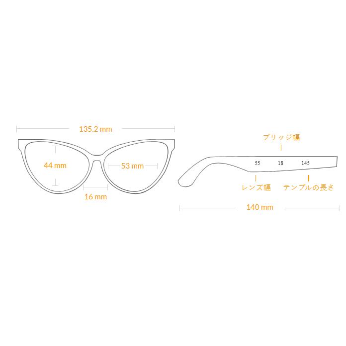 ティファニー アンド コー 眼鏡 TF2244 8015 53 レディース キャットアイ クリア 53mm レンズ幅 %100 本物の画像
