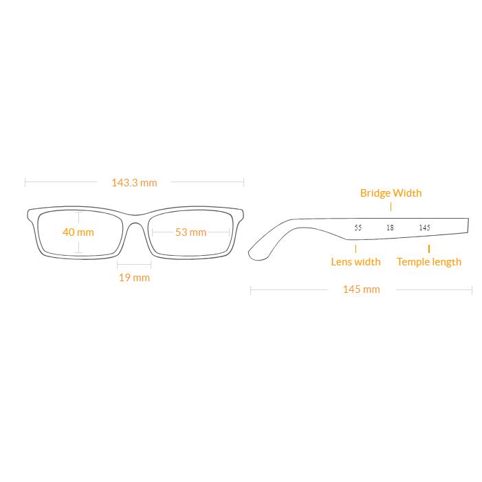 レイバン 眼鏡 RX5421F アジアンフィット 2001 53 ユニセックス レクタングル クリア 53mm レンズ幅 %100 本物の画像