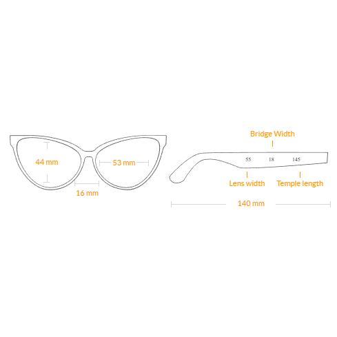ティファニー アンド コー 眼鏡 TF2251 8015 53 レディース キャットアイ クリア 53mm レンズ幅 %100 本物の画像
