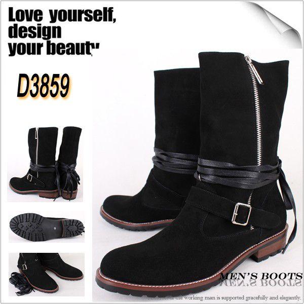 ブランド古着！日本製 REGAL 本革 スエード× レザー コンビ ブーツ 黒 ブランド古着！日本製 REGAL 本革 スエード× レザー コンビ