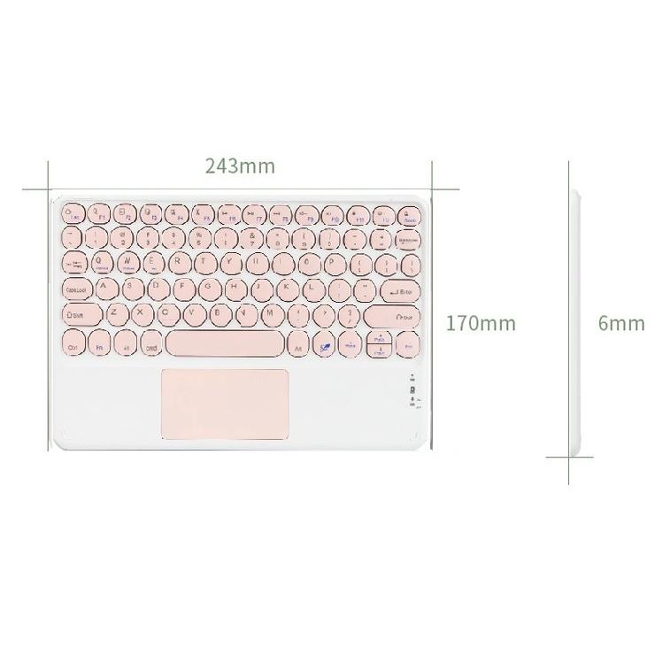 Bluetooth キーボード 円形キーキャップ タッチパッド付き
