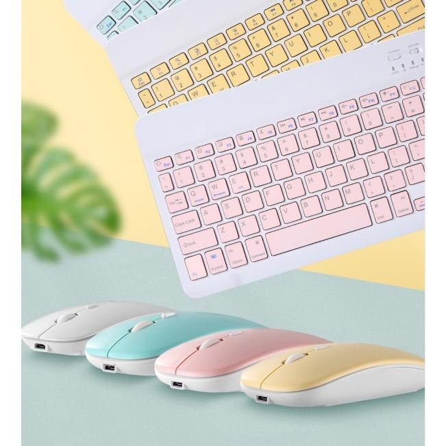 Bluetooth  ワイヤレス マウス キーボード セット カラフル　パソコン PC 周辺機器 無線  電池式 コードレス　かわいい スタイリッシュ　スリム　　メール便 | ブランド登録なし