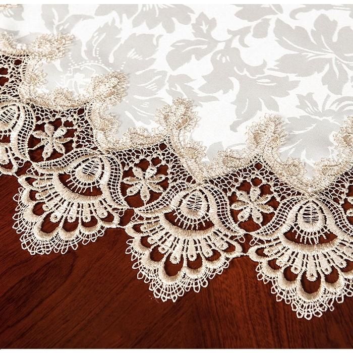 テーブルクロス レース 円形 直径約140cm 送料無料 おしゃれ かわいい ランチマット テーブルマット ラウンドクロス 食卓 マット 花 敷物 雑貨 食 | ブランド登録なし | 04