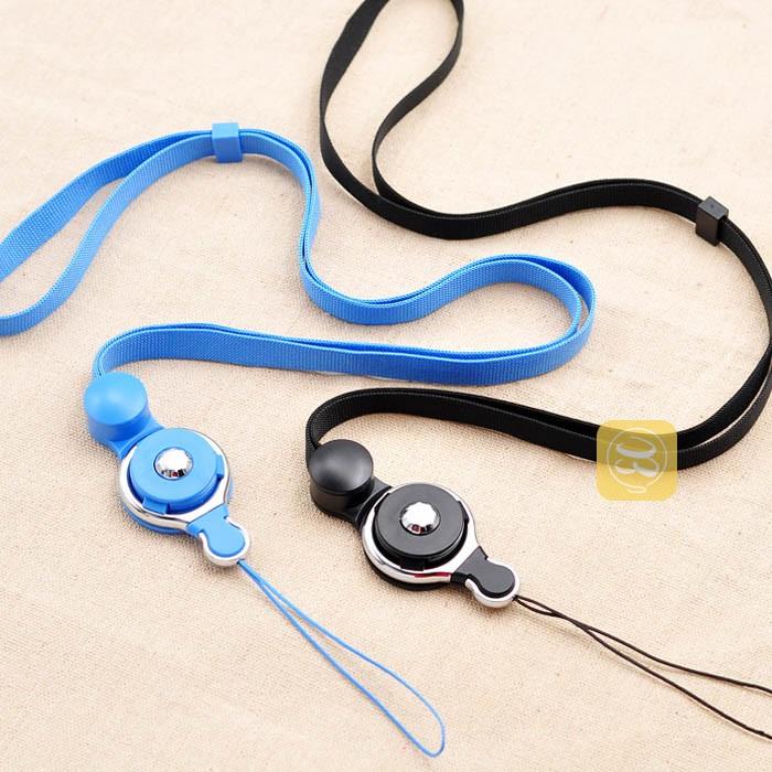 携帯ストラップ 首かけ ネックストラップ 2way ワンタッチ リング