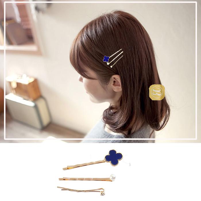 パール付き黒色ヘアピン デザインパールヘアピンセット | STELLAR HOLLYWOOD-ステラハリウッド