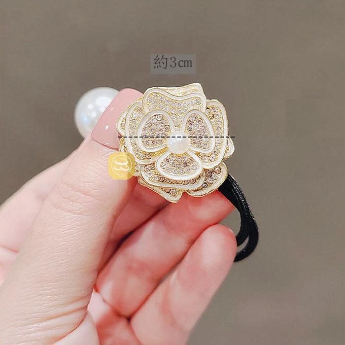 カメリア 椿 花 ヘアゴム 髪飾り カジュアル ヘアアクセサリー 大人